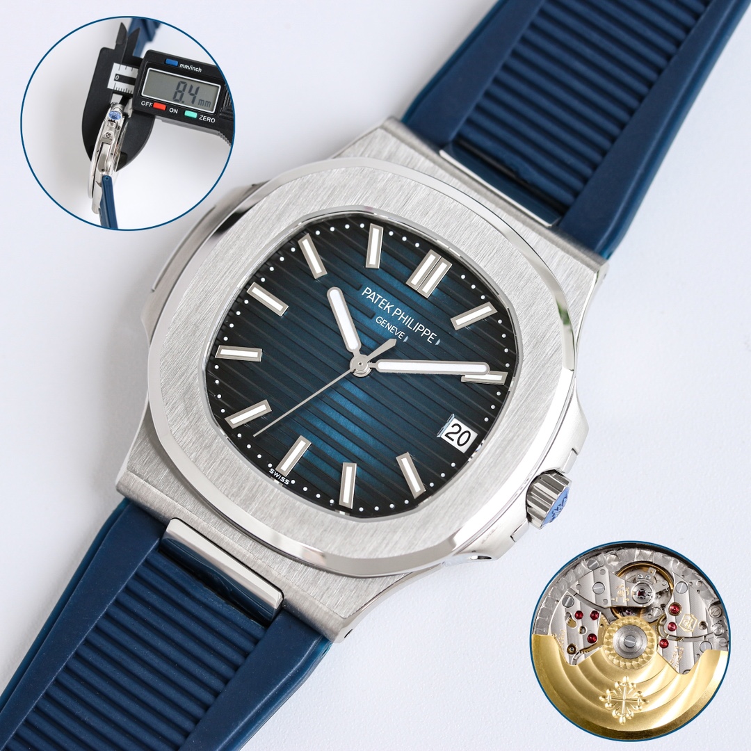 PP Nautilus 5711 Blue Dial Rubber detail 3
