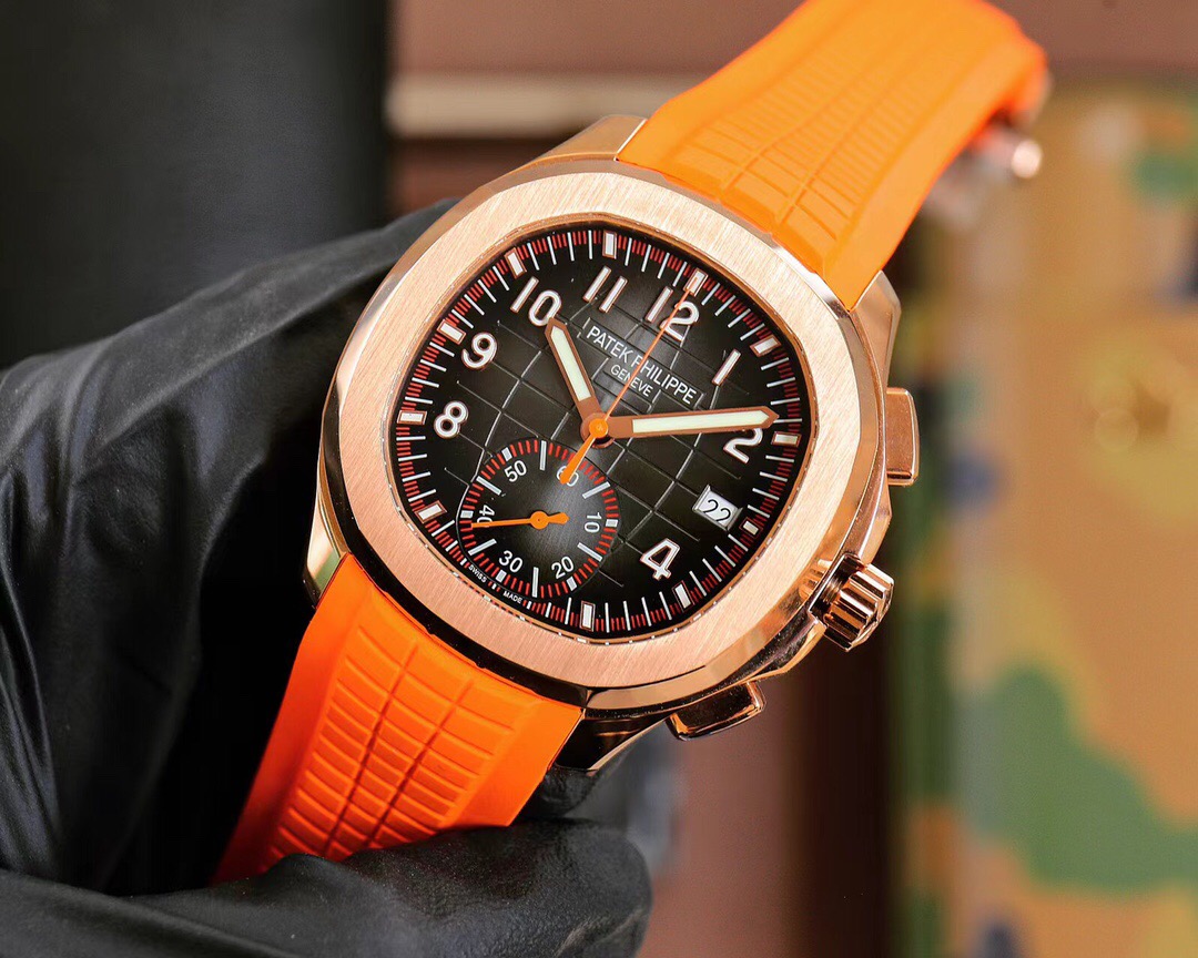 PP Chronograph Orange Strap detail 3
