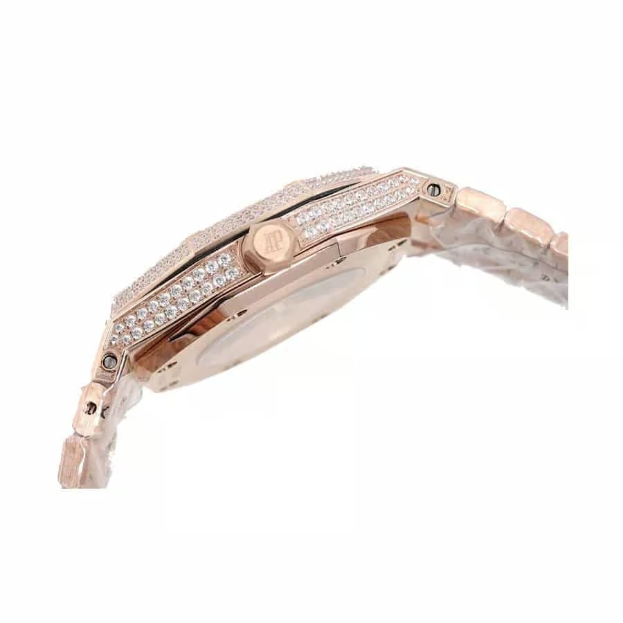 APS Royal Oak Iced Out Rose Gold detail 5