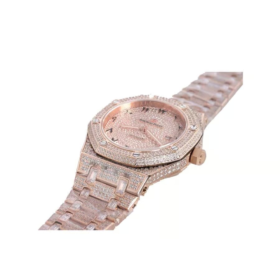APS Royal Oak Iced Out Rose Gold detail 4
