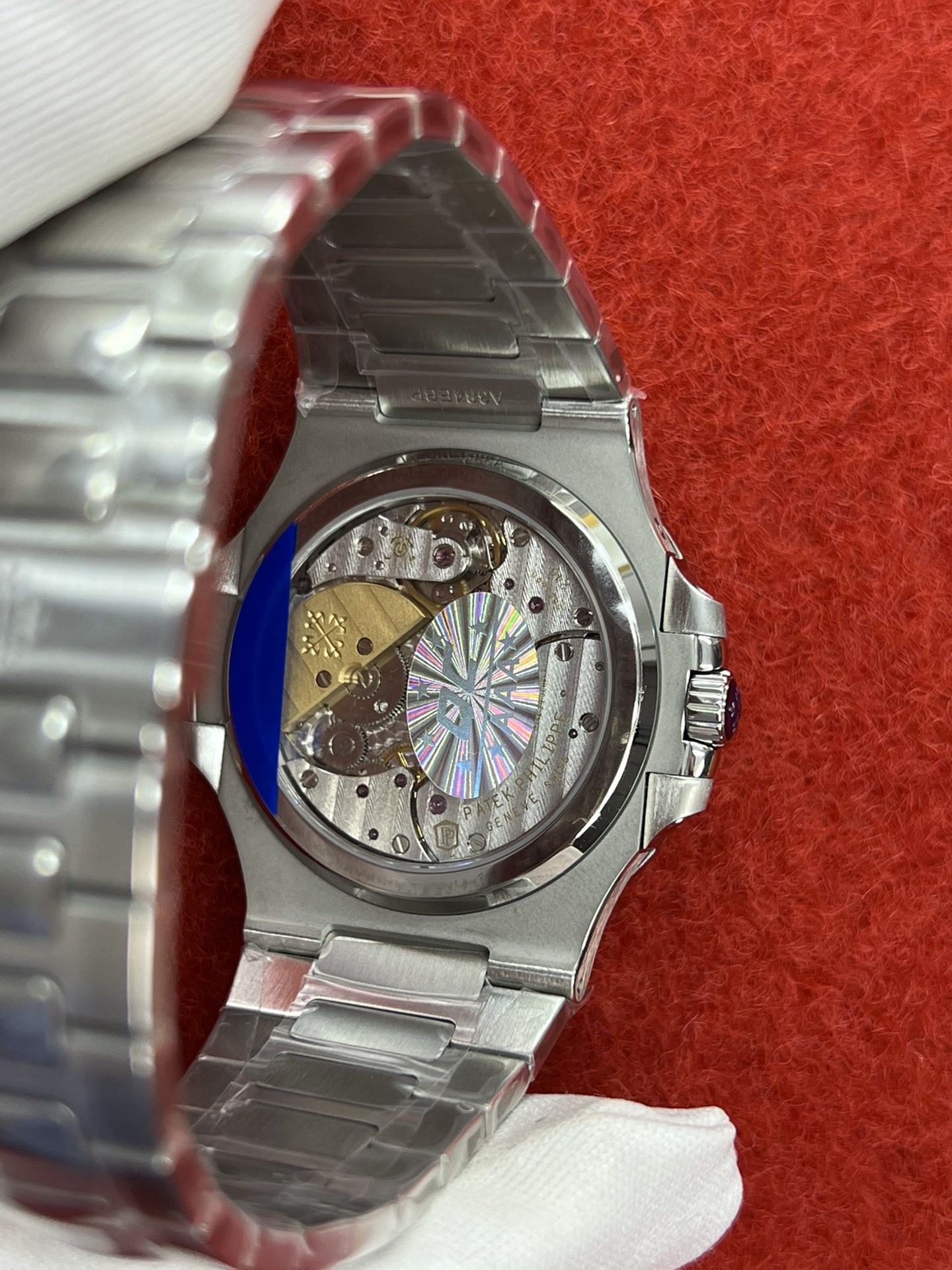 PP Nautilus 5712/1A Moon Phase Steel Blue Dial detail 6