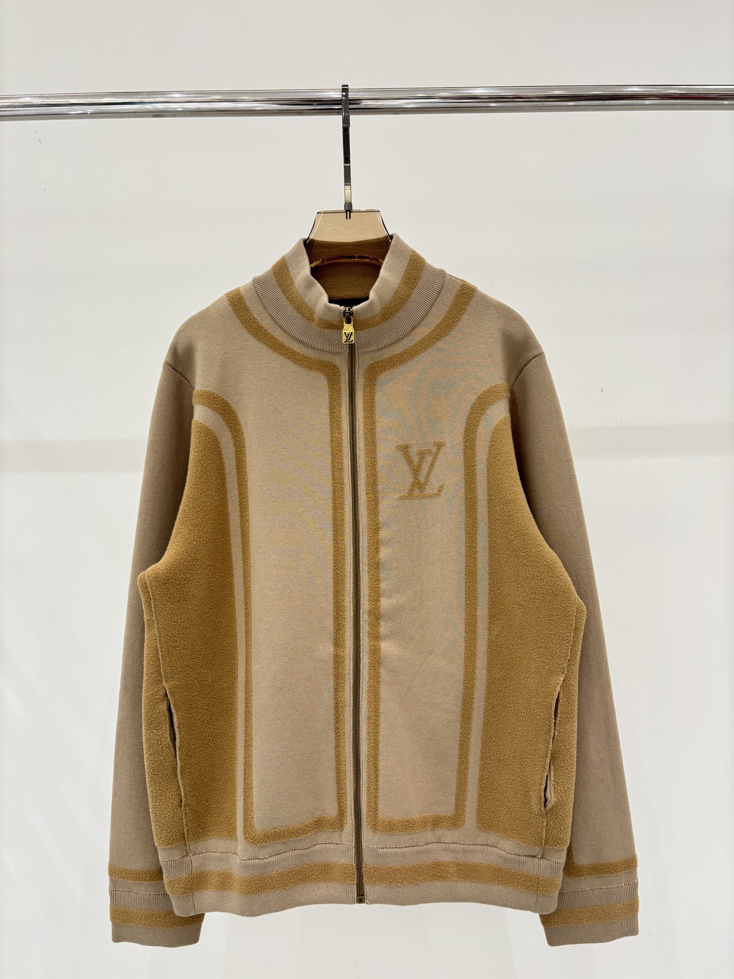 L X V Velvet Patchwork Knit Cardigan 2025