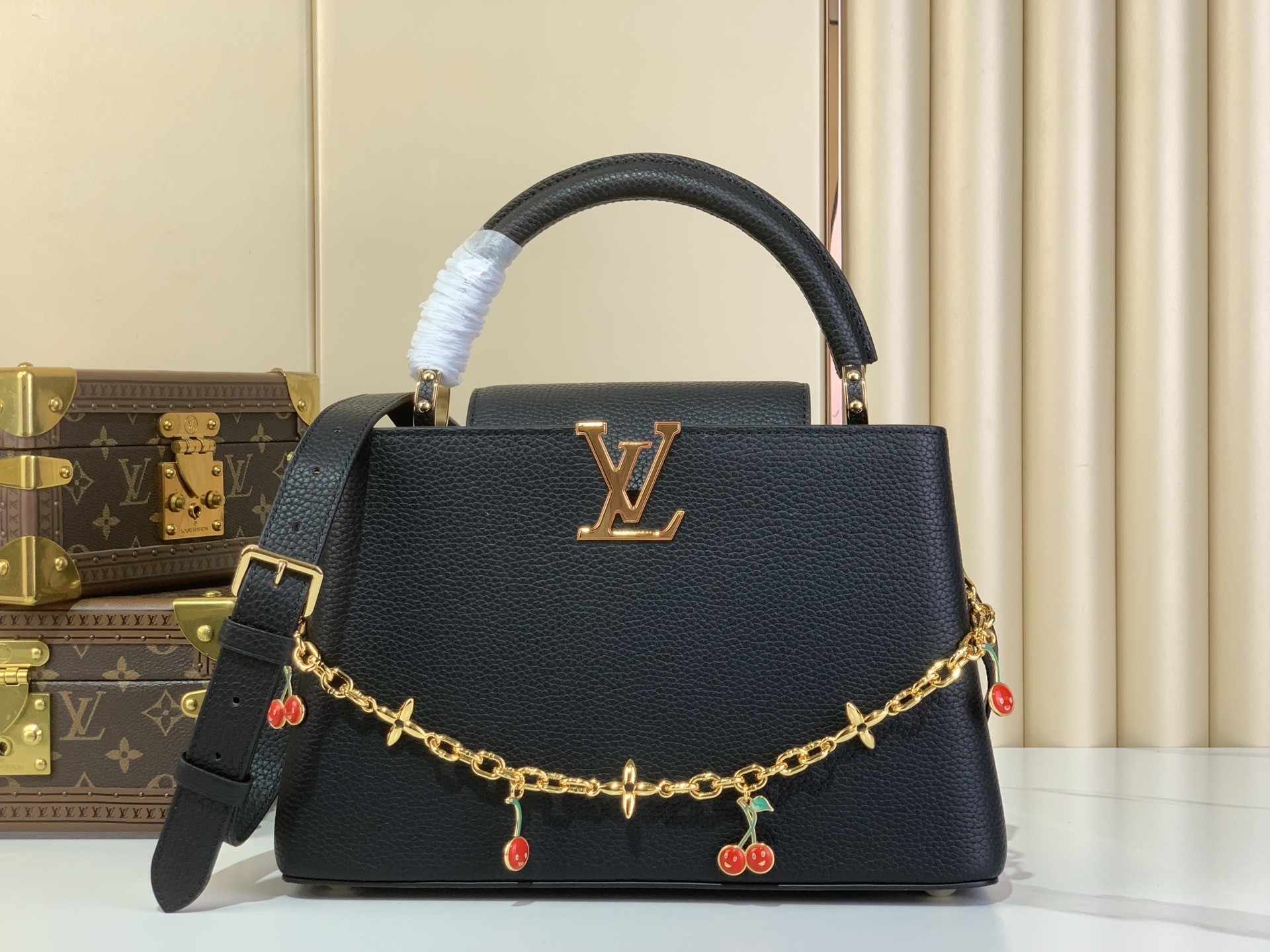 L X V x TM CAPUCINES Bag M13714 20x11x31.05cm