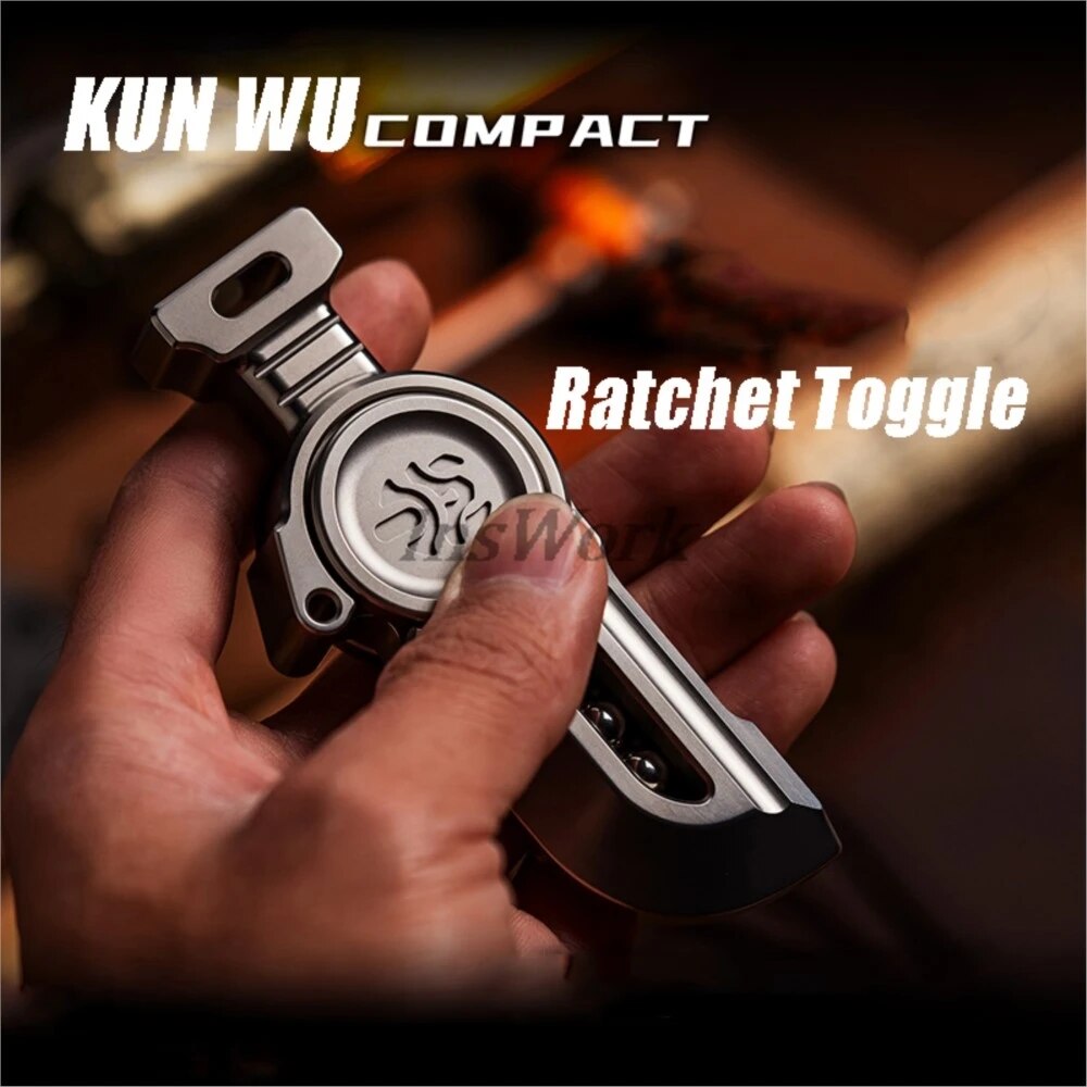 WANWU EDC KUNWU Compact Ratchet Toggle Fidget Toys