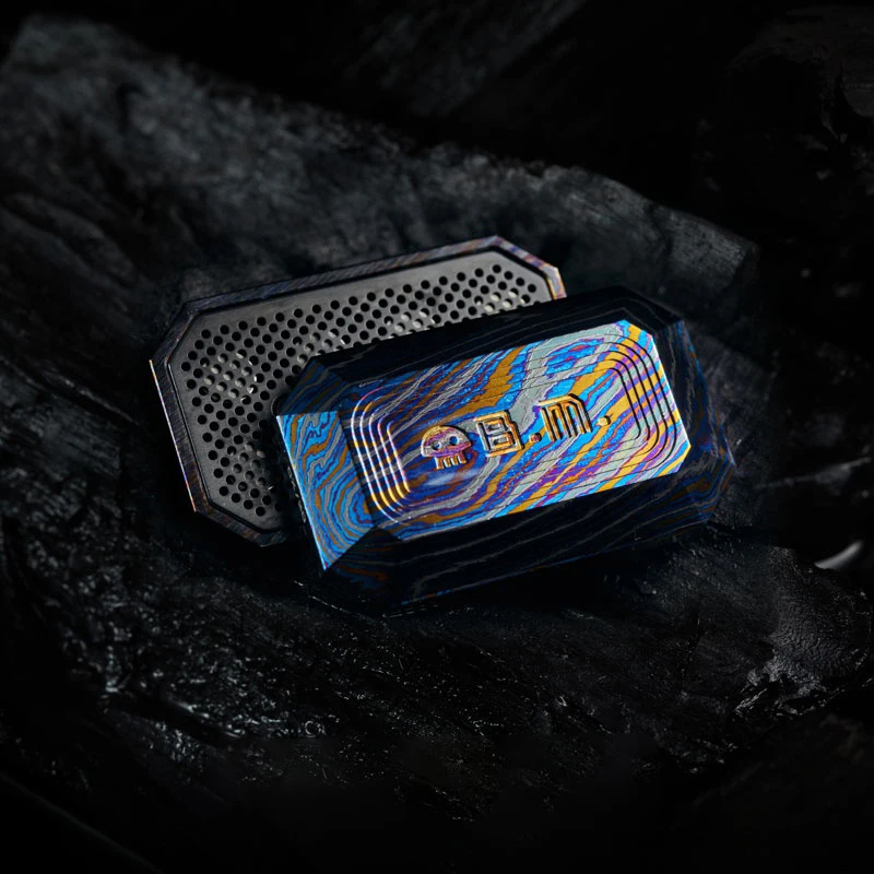 B.M. Black Mirror Death Crystal Fidget Slider EDC Metal Decompression Toy