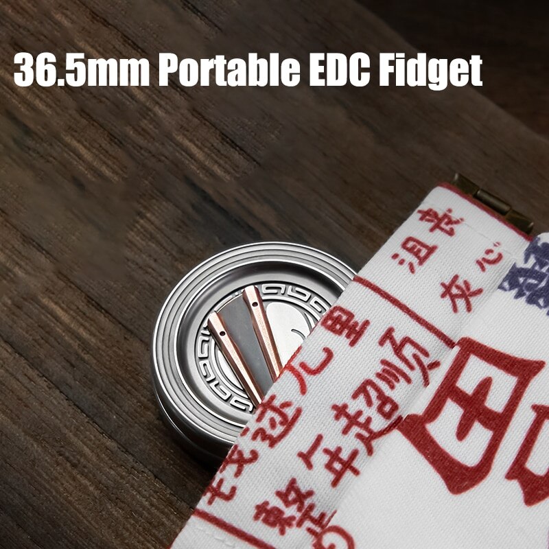 MUYI EDC HEQIBI Haptic Coin Chinese Style Milk Cap Fidget Toy Adult Anti Stress Metal EDC