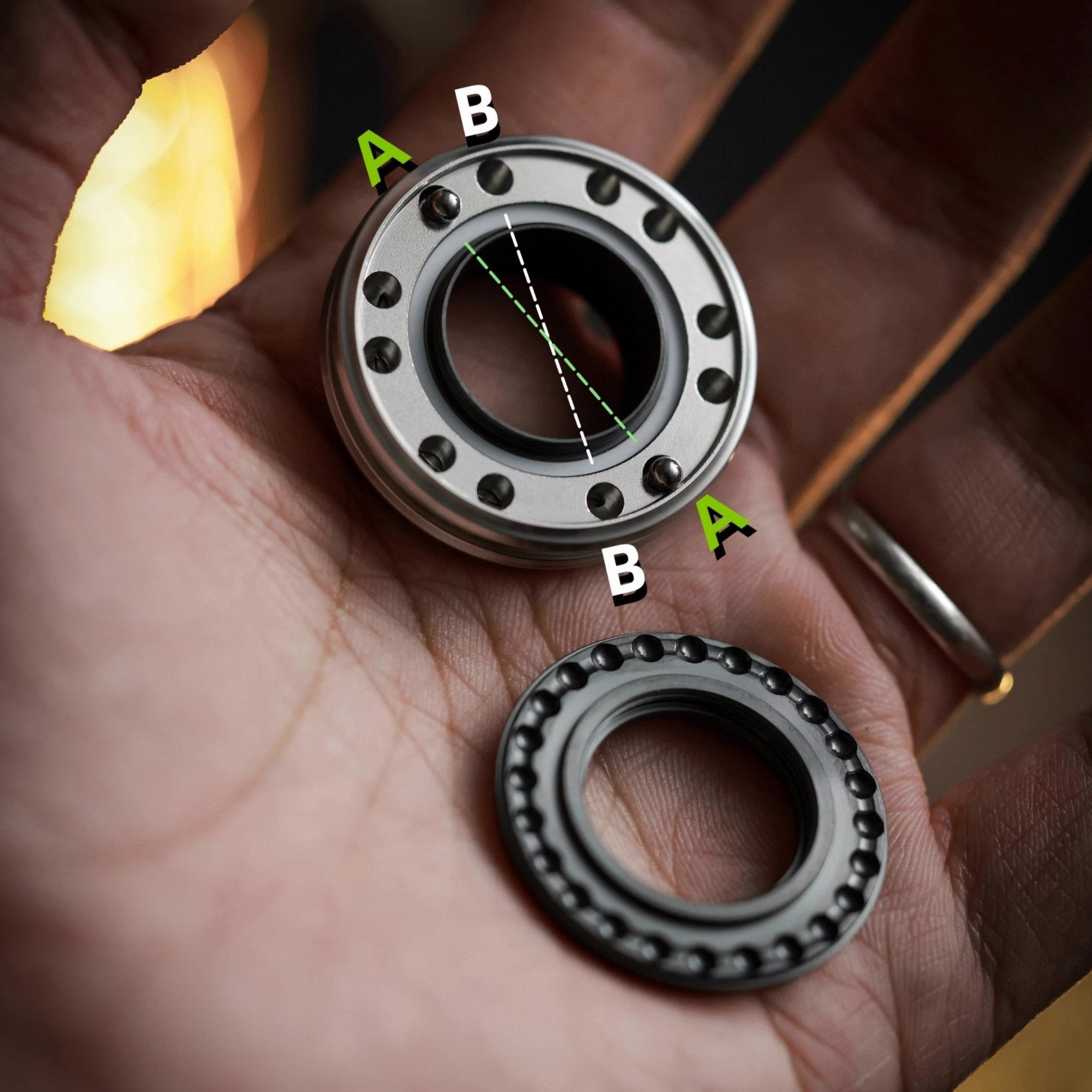 ACEdc Shadow Raider Mechanical Fidget Ring