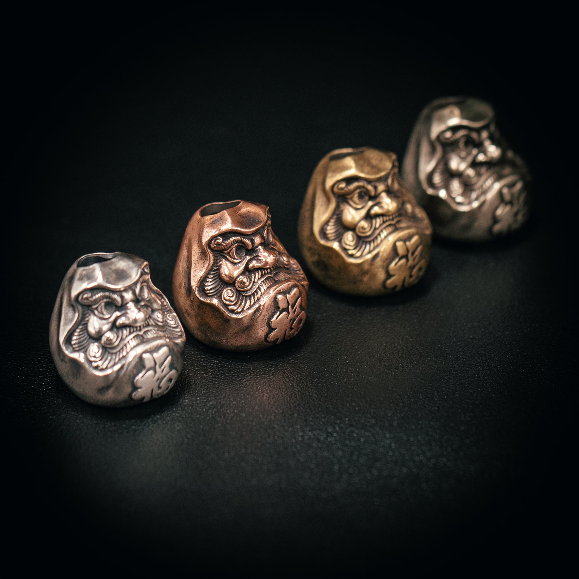 Paracord Bead Daruma for Knife, Bracelet, and EDC Gears