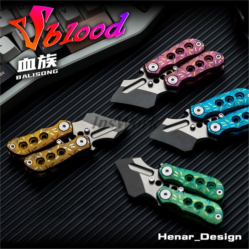 WANWU EDC Vblood Mini Small Dump Outdoor Bottle Opener Crowbar Practice Blade Toys