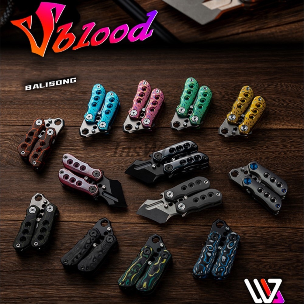 WANWU EDC Vblood Mini Small Dump Outdoor Bottle Opener Crowbar Practice Blade Toys