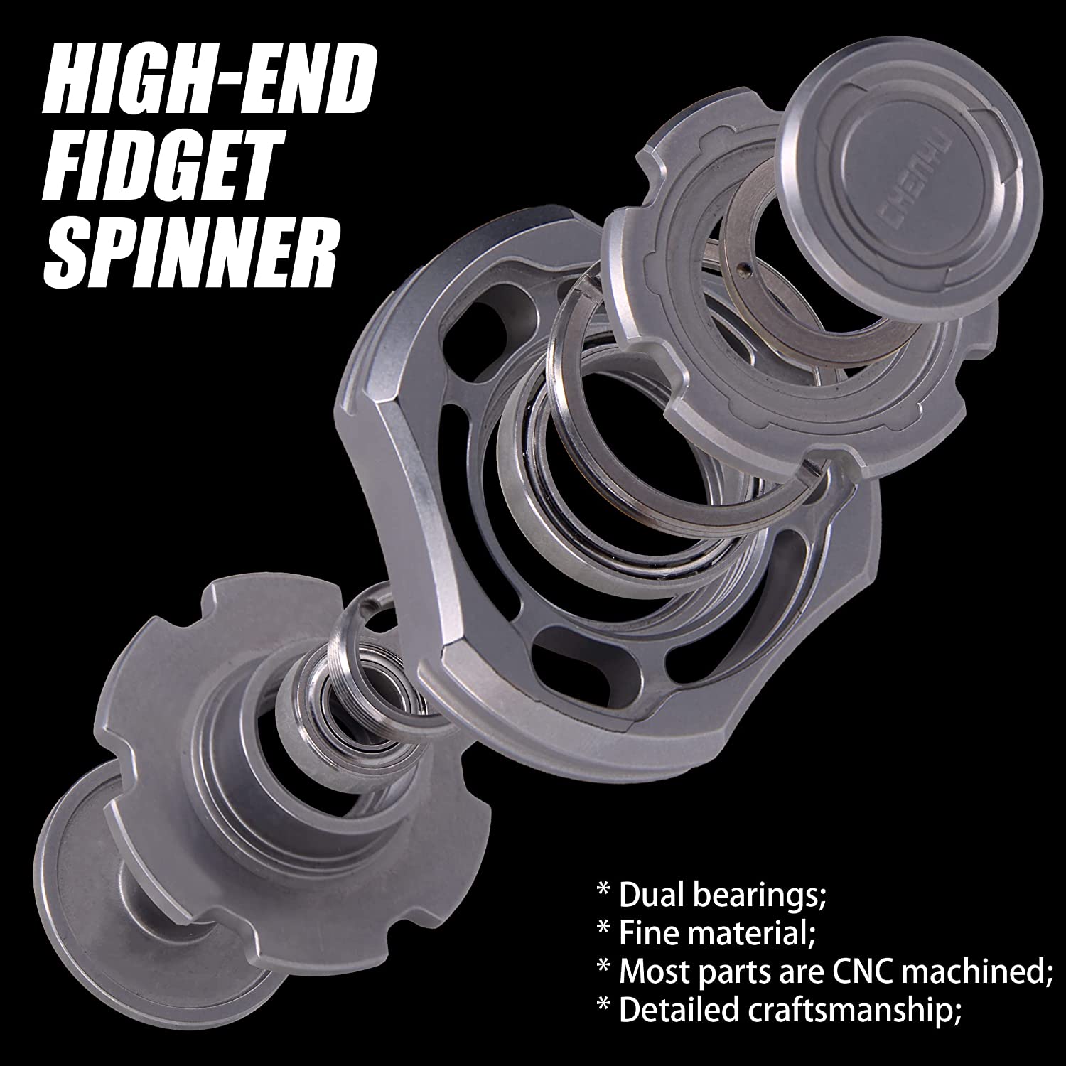 CHENYU Composite Linkage Fidget Spinner EDC Metal Decompression Toy