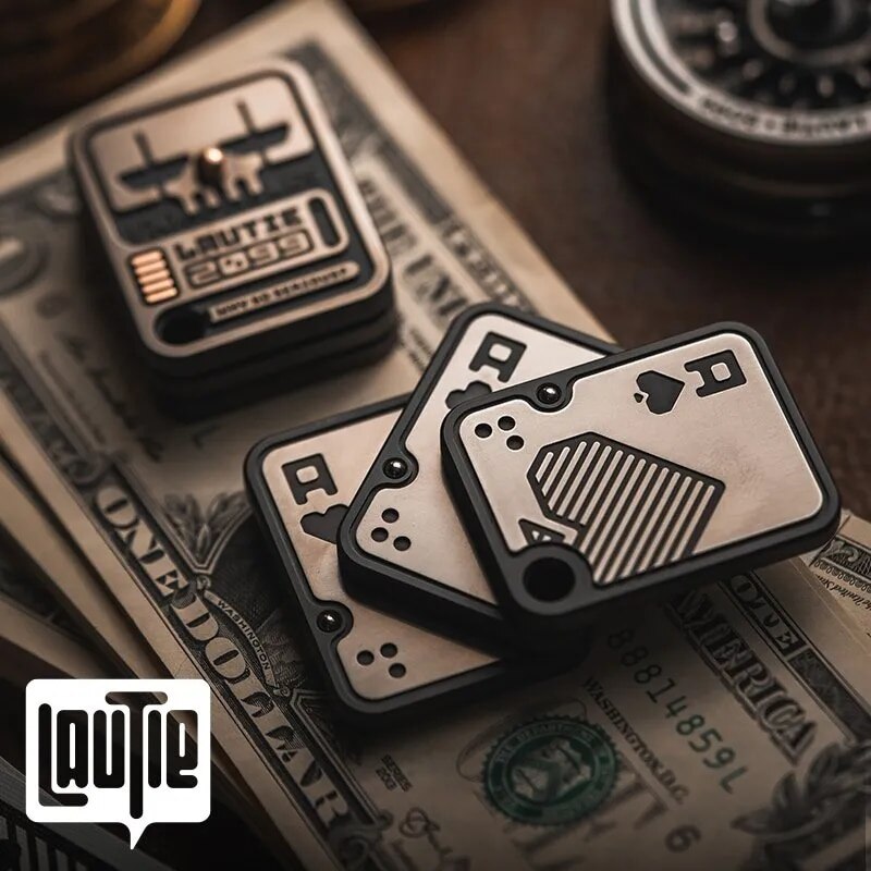 Lautie EDC Shuffle V3 AAA/AKQ Poker Fidget Slider