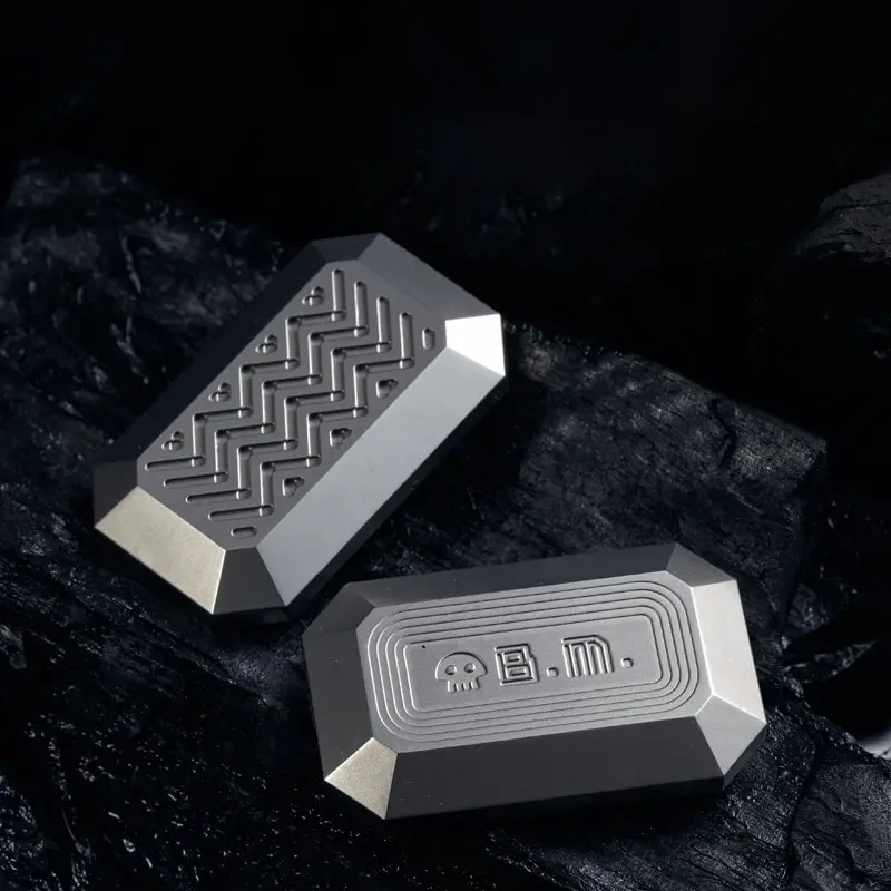 B.M. Black Mirror Death Crystal Fidget Slider EDC Metal Decompression Toy