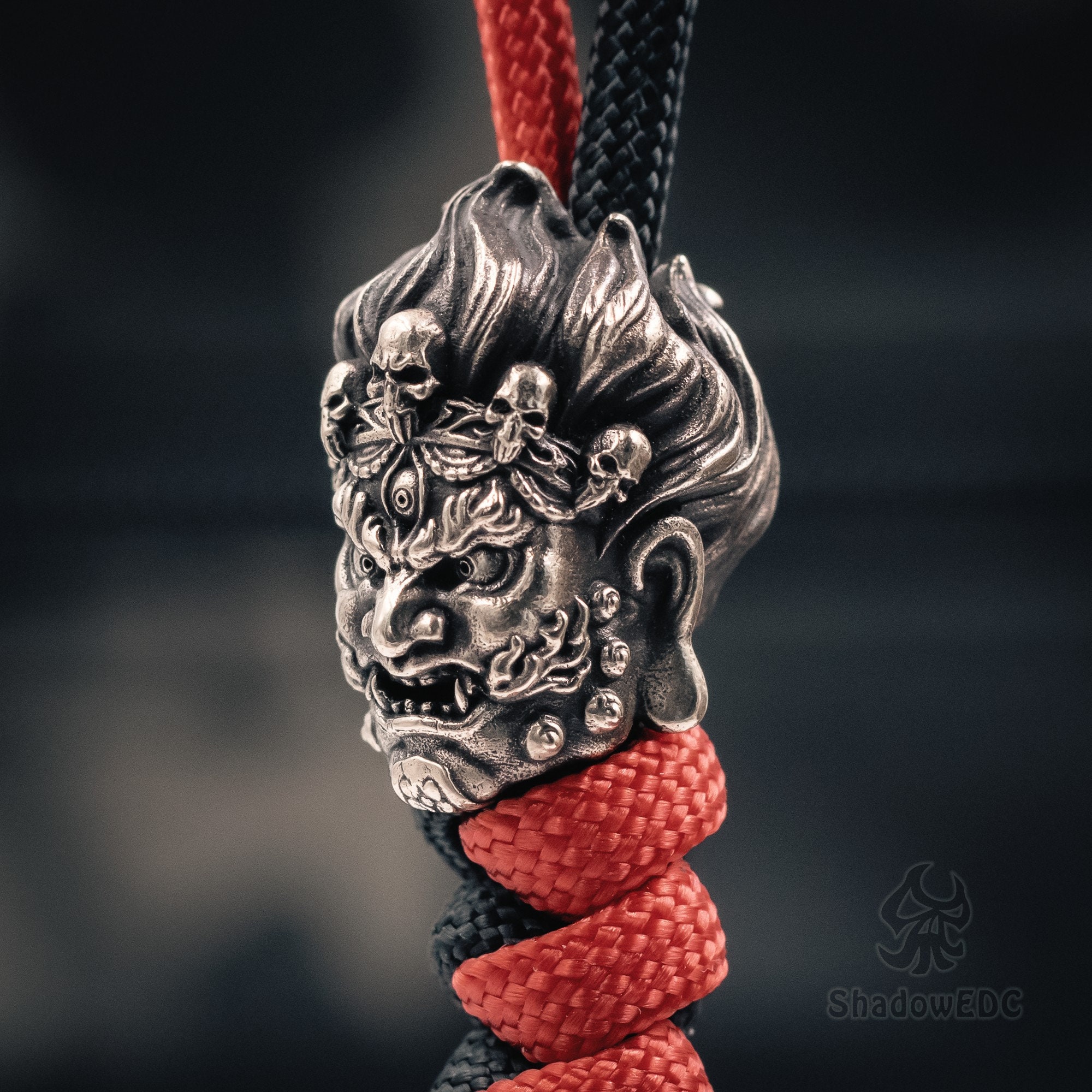 Paracord Bead Mahakala for Knife, Bracelet, and EDC Gears