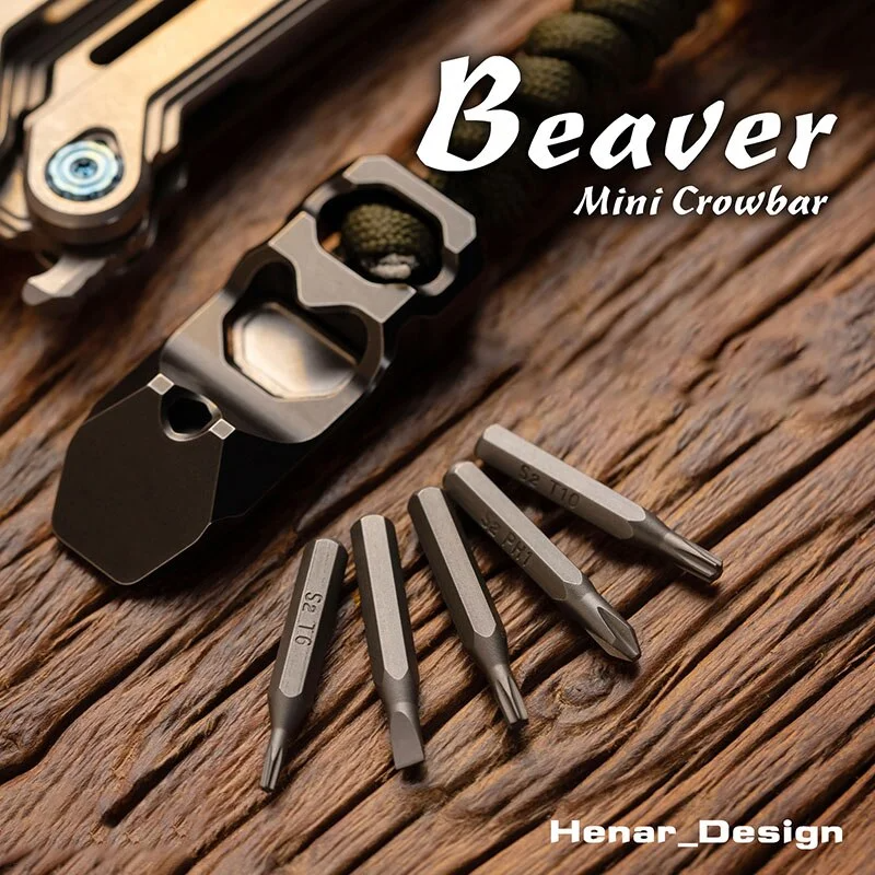 WANWU EDC Beaver Titanium EDC Multi-Tool Prybar
