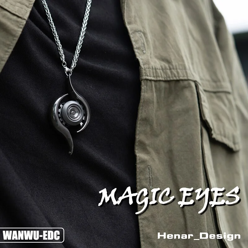 WANWU EDC Magic Eye Fidget Spinner EDC Necklace