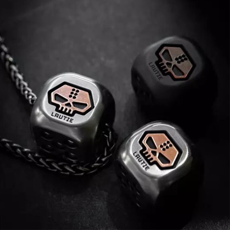 Lautie EDC Warrior Monk Metal Dice Bead Pendant