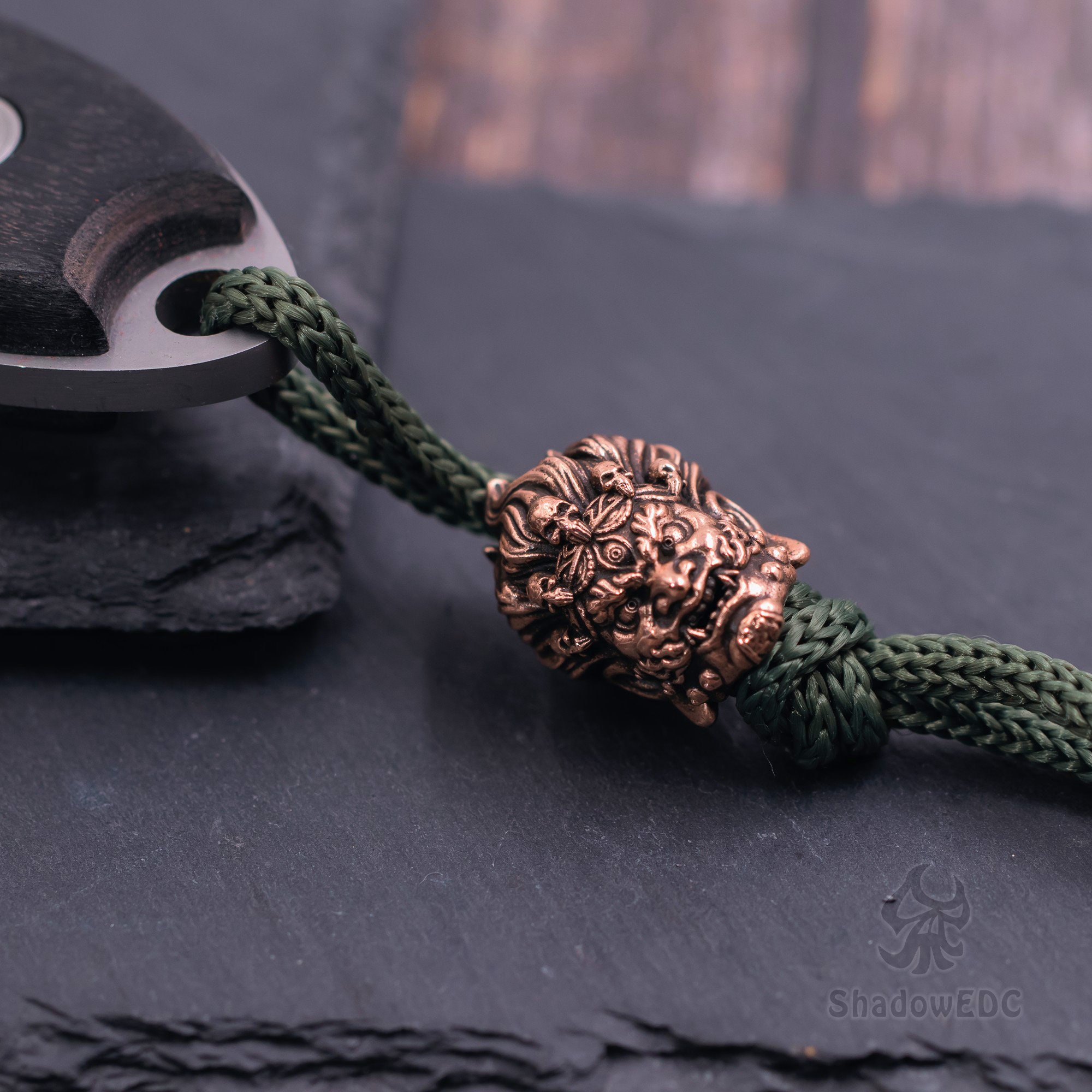 Paracord Bead Mahakala for Knife, Bracelet, and EDC Gears