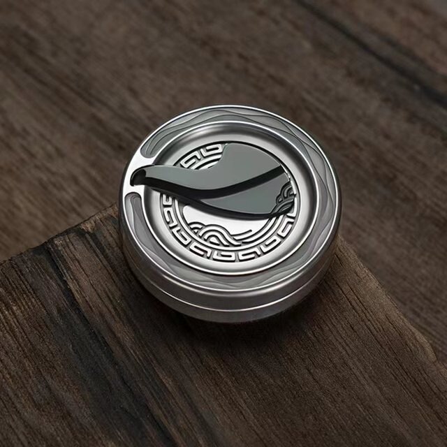 MUYI EDC HEQIBI Haptic Coin Chinese Style Milk Cap Fidget Toy Adult Anti Stress Metal EDC