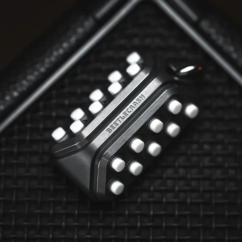 Lautie EDC BeetleCrash & StrawberryCrash, Metal Push Pop Bubble Fidget Toy