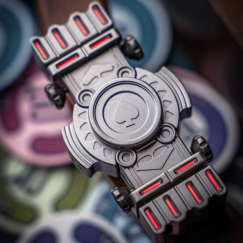 B.M. Black Mirror Mini Spades K Fidget Slider EDC Metal Decompression Toy