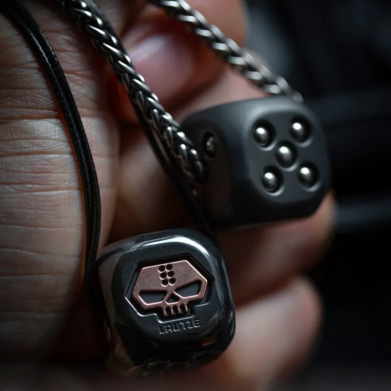 Lautie EDC Warrior Monk Metal Dice Bead Pendant