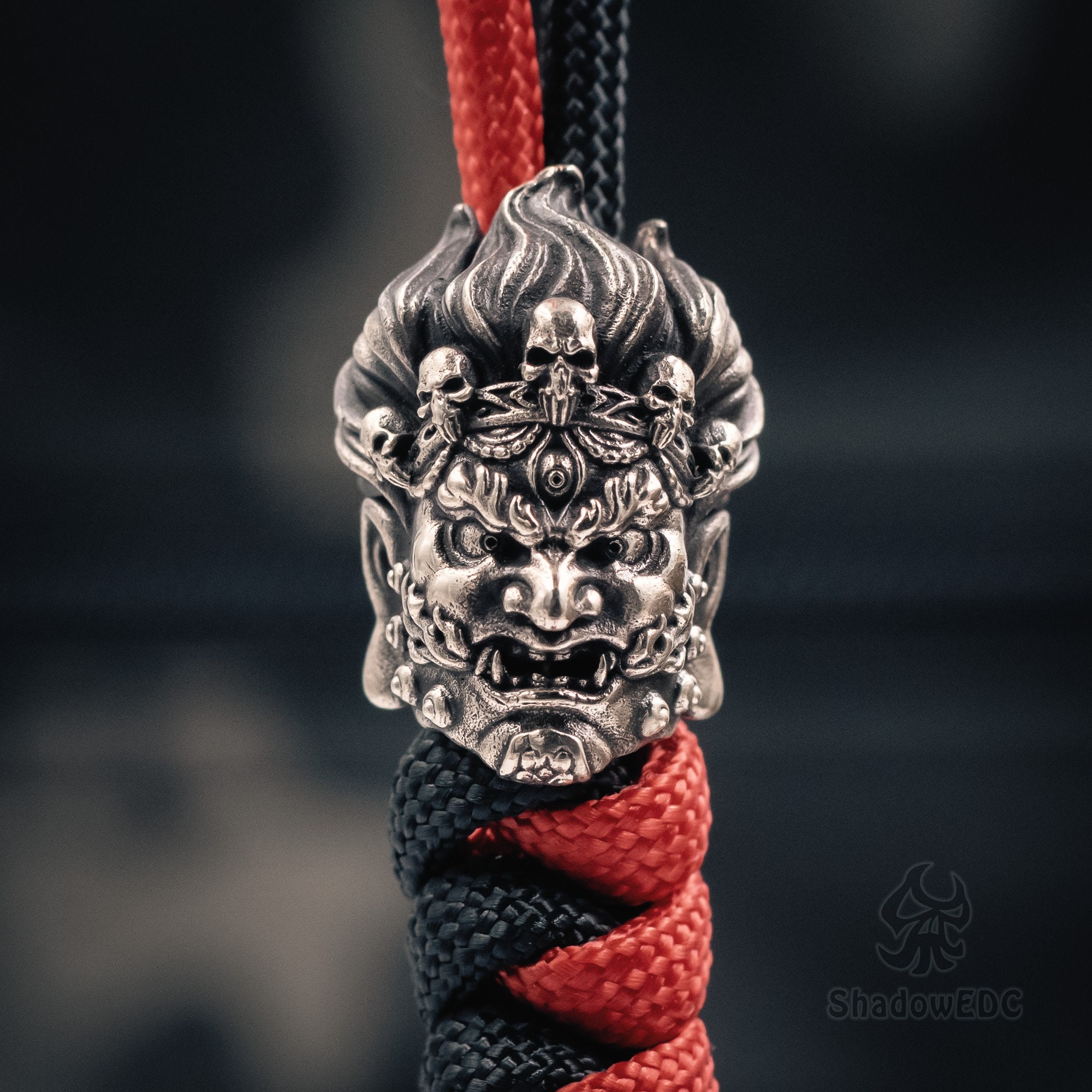 Paracord Bead Mahakala for Knife, Bracelet, and EDC Gears