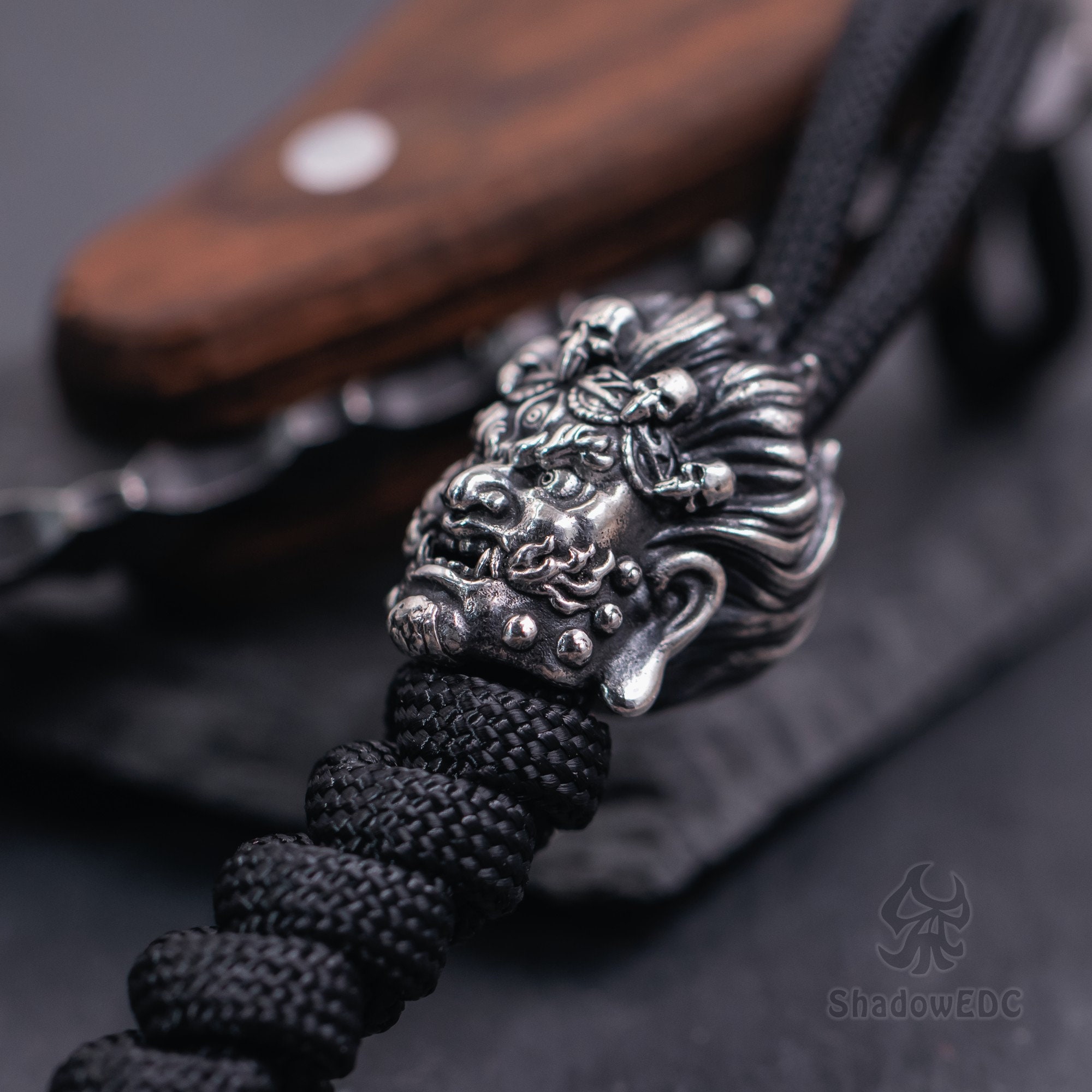 Paracord Bead Mahakala for Knife, Bracelet, and EDC Gears