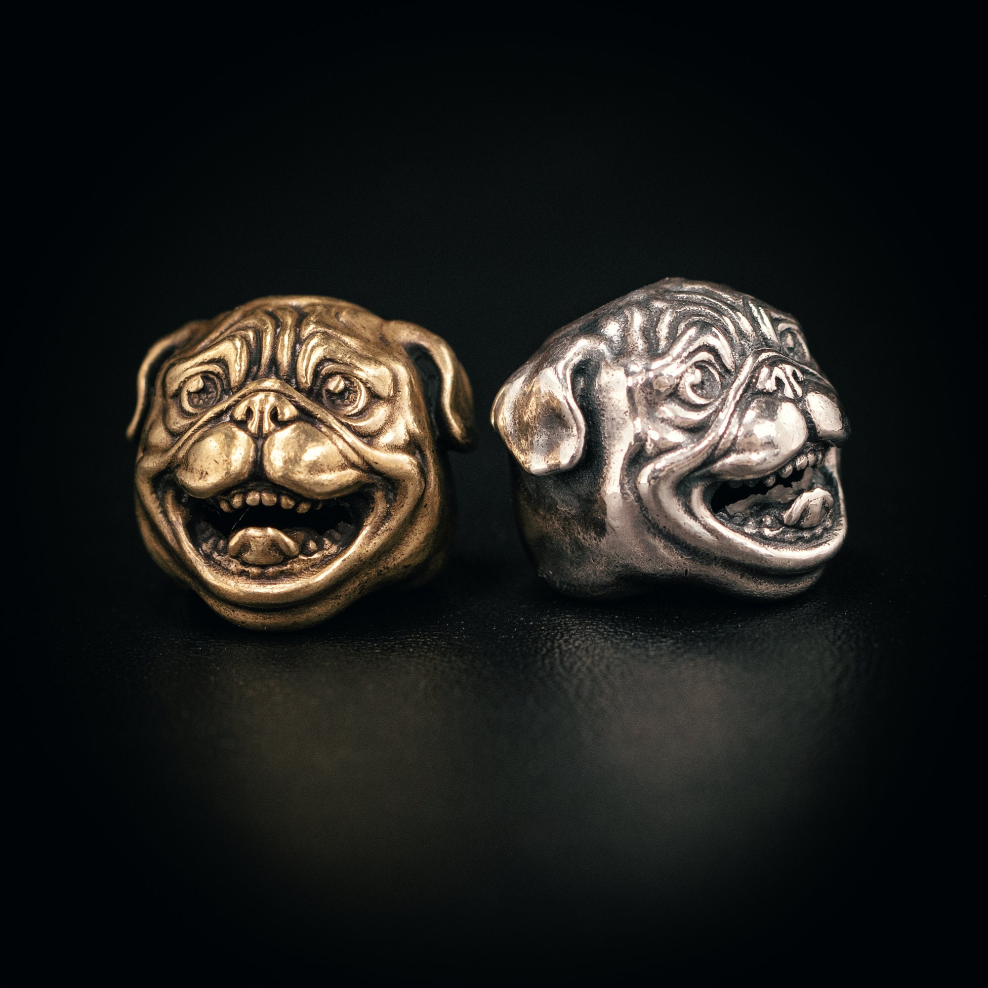 Paracord Bead Pug Dog for Knife, Bracelet, and EDC Gears