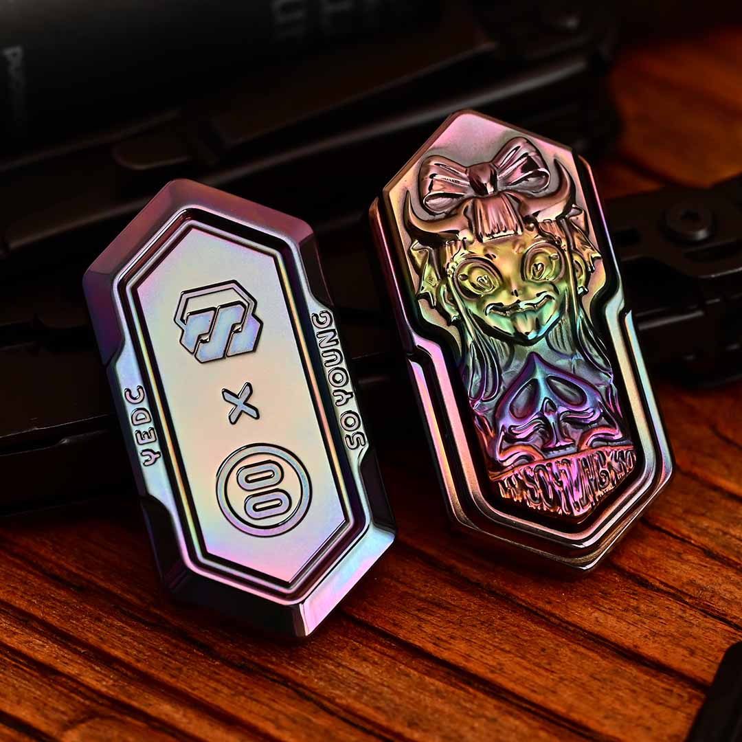 YEDC Poker Lolita Fidget Slider Metal EDC Decompression Toy