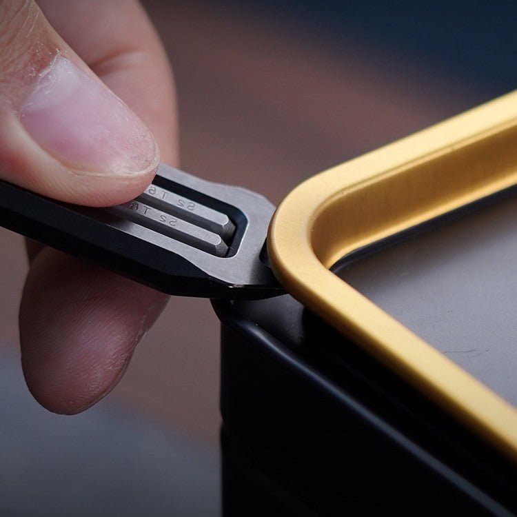 MUYI EDC Mecha Titanium Fidget Slider EDC Multi-Tool Prybar EDC Outdoor Tools