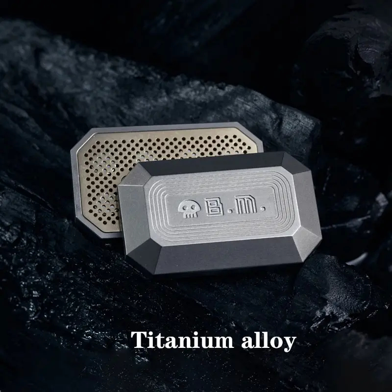 B.M. Black Mirror Death Crystal Fidget Slider EDC Metal Decompression Toy