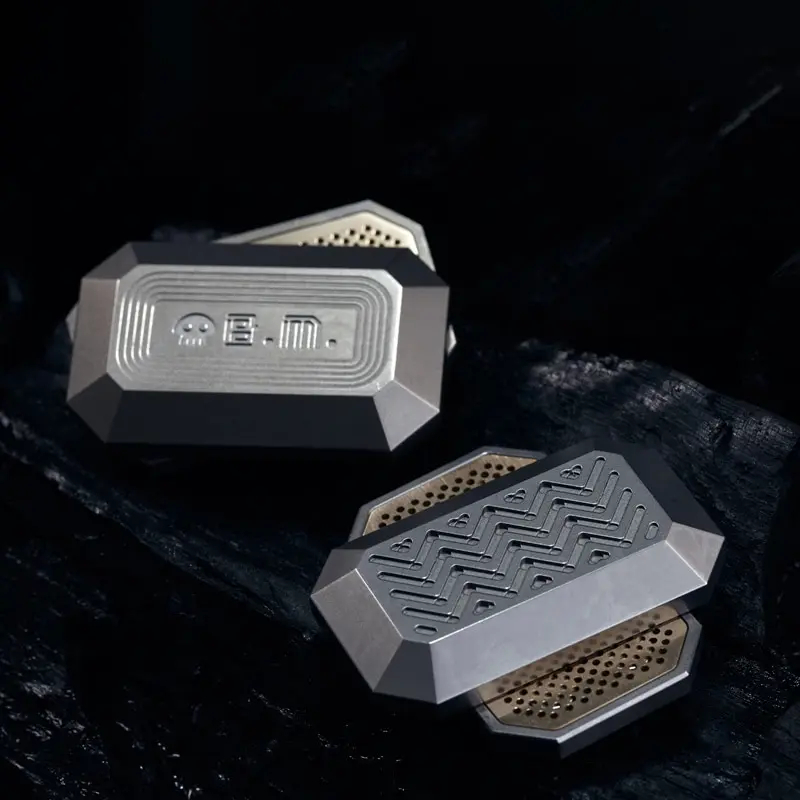 B.M. Black Mirror Death Crystal Fidget Slider EDC Metal Decompression Toy