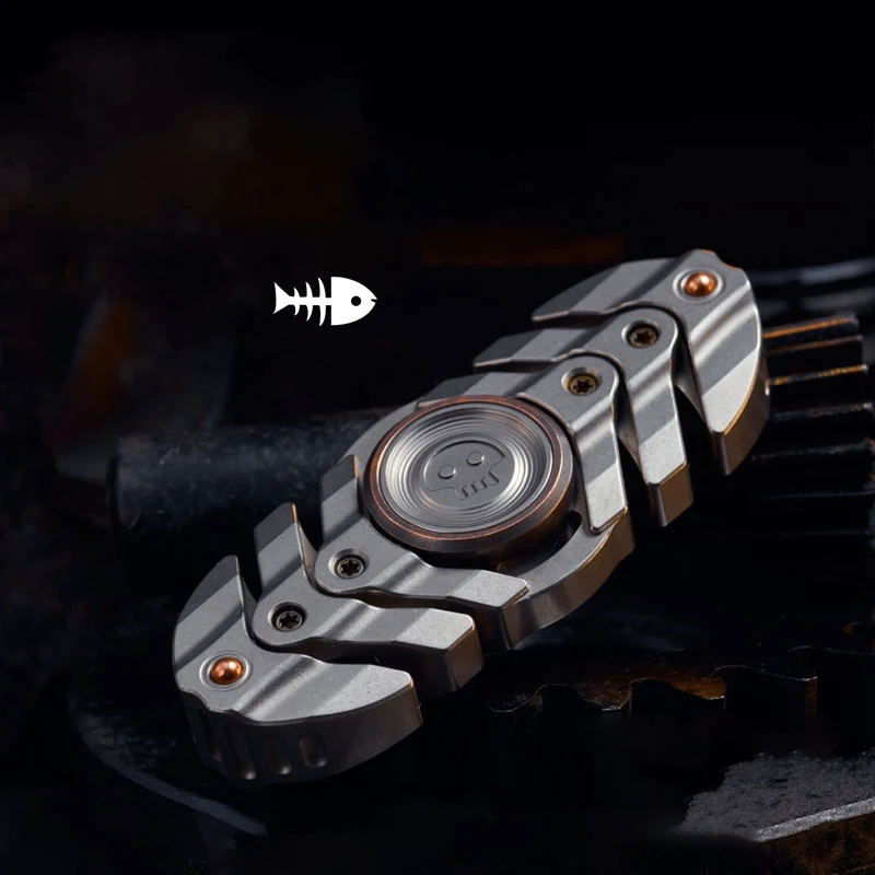 B.M. Black Mirror Fishbone Original Soft Fishbone Structure Fingertip Gyro EDC Decompression Toy