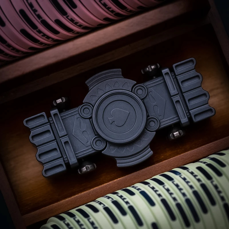 B.M. Black Mirror Mini Spades K Fidget Slider EDC Metal Decompression Toy