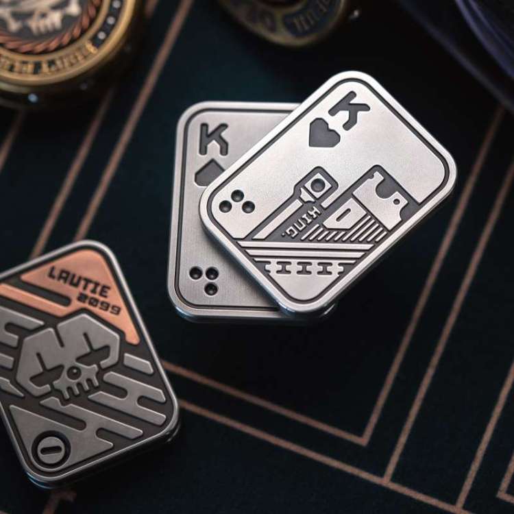 Lautie EDC Shuffle V2 Poker KK Fidget Slider, 2099 Series