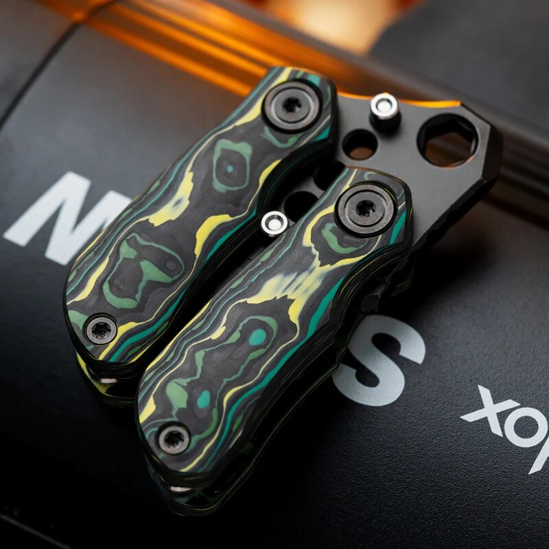 WANWU EDC Vblood Mini Small Dump Outdoor Bottle Opener Crowbar Practice Blade Toys