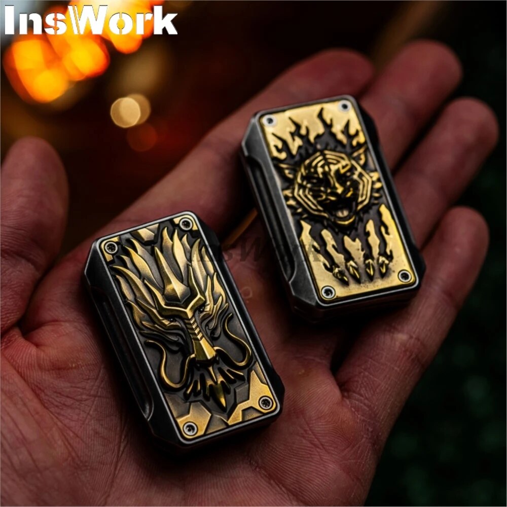 WANWU EDC Push Slider Year Of The Dragon Limited Edition Fidget Slider Metal Stress Relief Toy