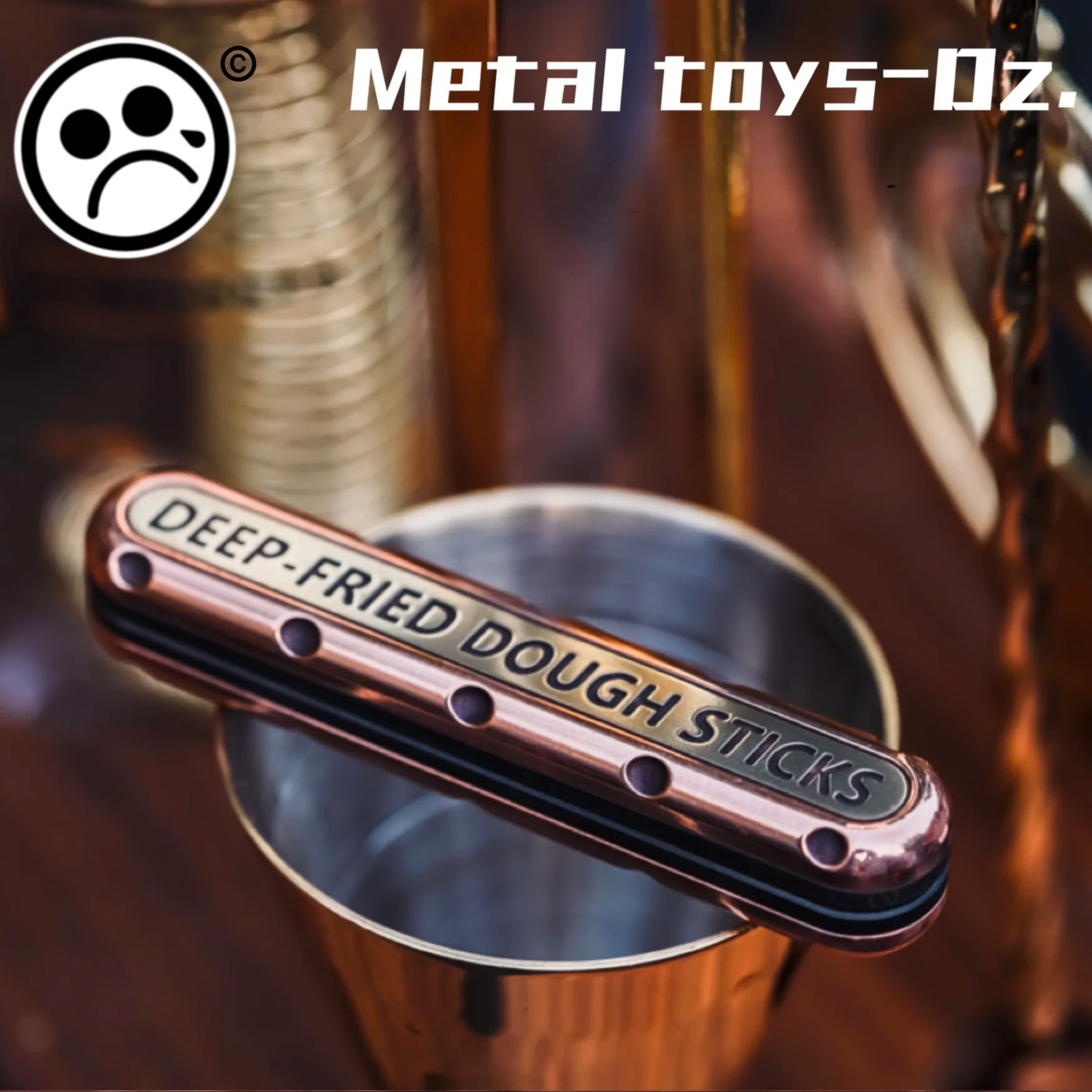 Metal Toys Dz. Top-D Mechanics Fidget Slider Deep-fried Dough Sticks