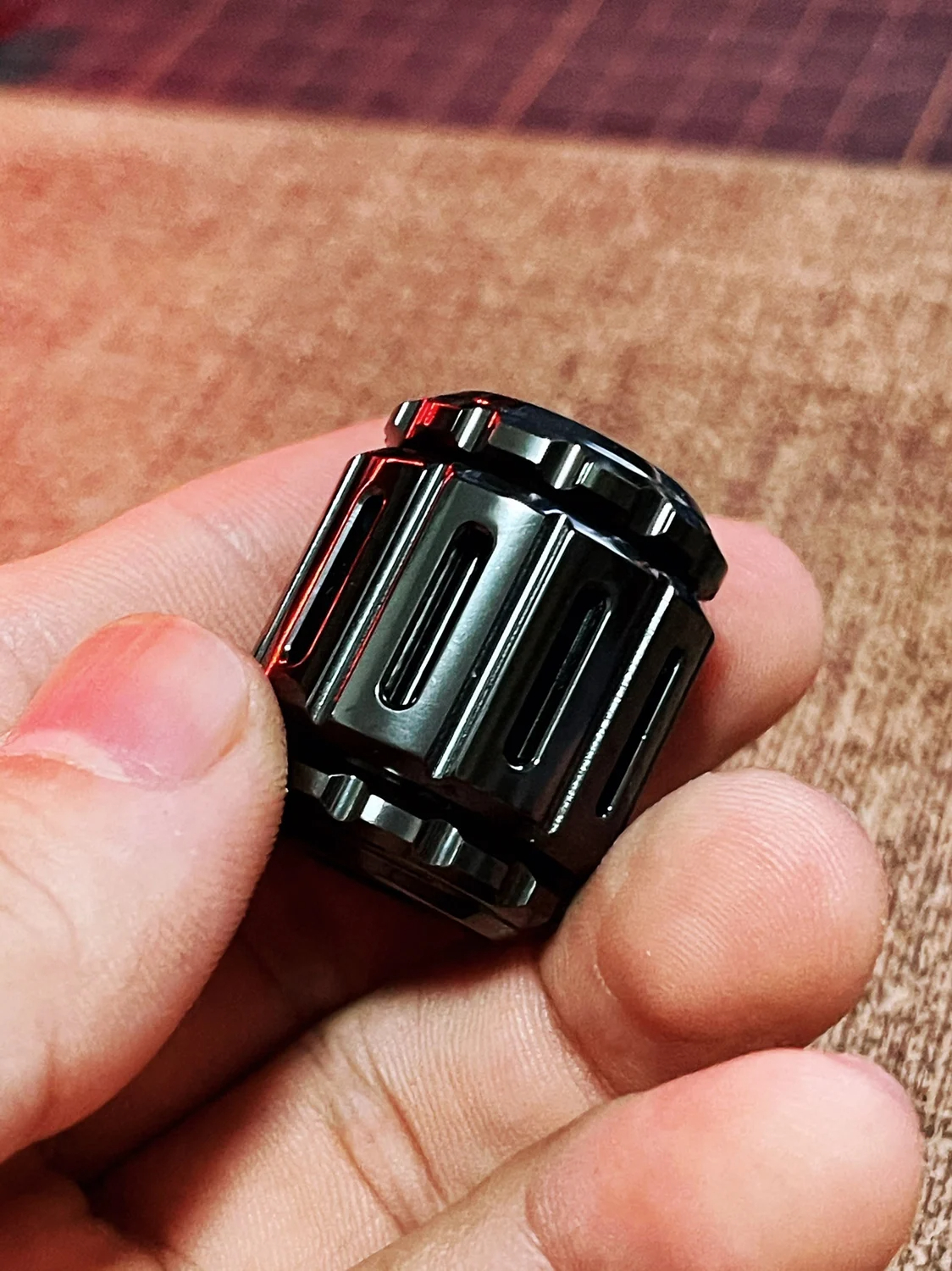 B.M. Black Mirror Warhammer Paracord Bead Pendant Fidget Spinner