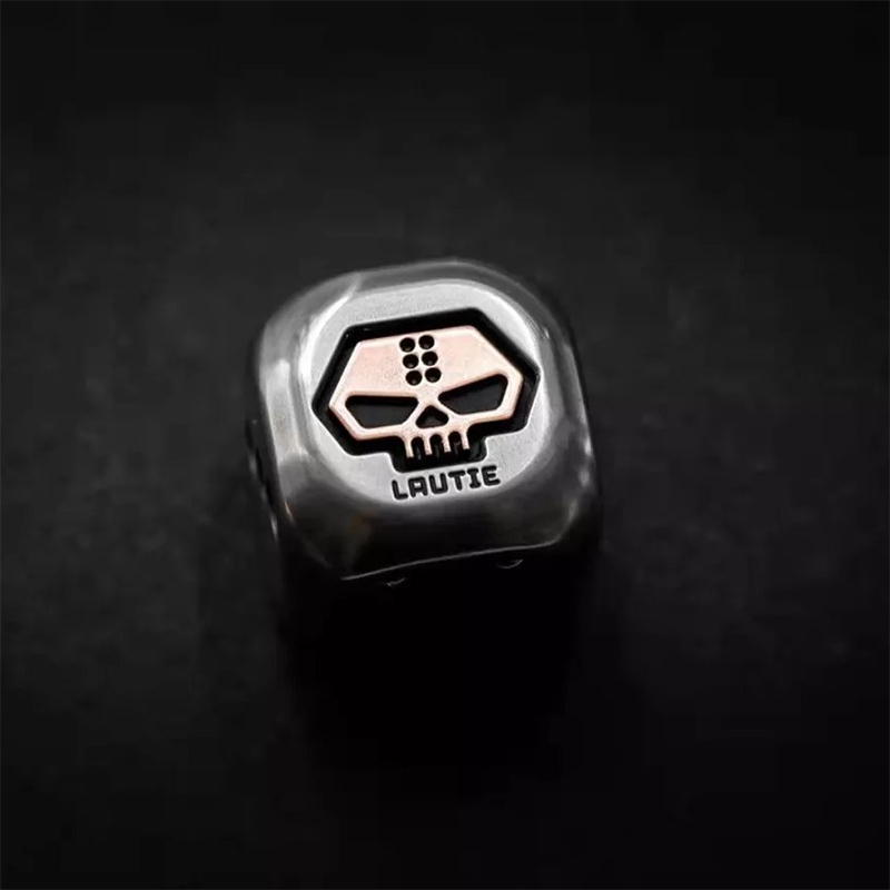 Lautie EDC Warrior Monk Metal Dice Bead Pendant