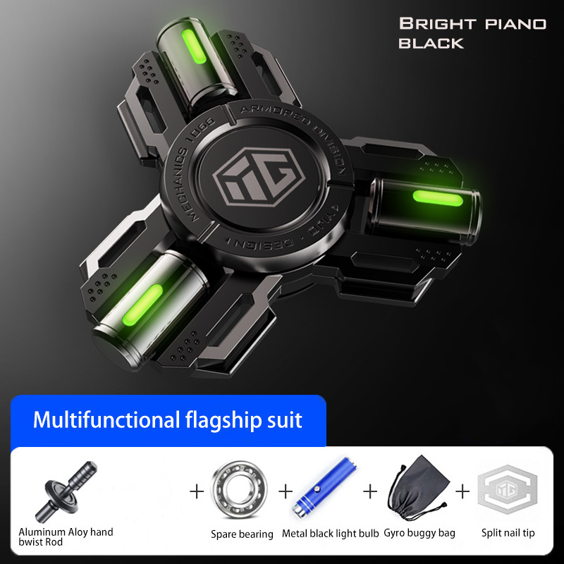 Permanent Glow Fidget Spinner Hand Spinner Alloy Material Long Rotation High Speed EDC Child Adult ADHD Stress Relief Toy Gifts