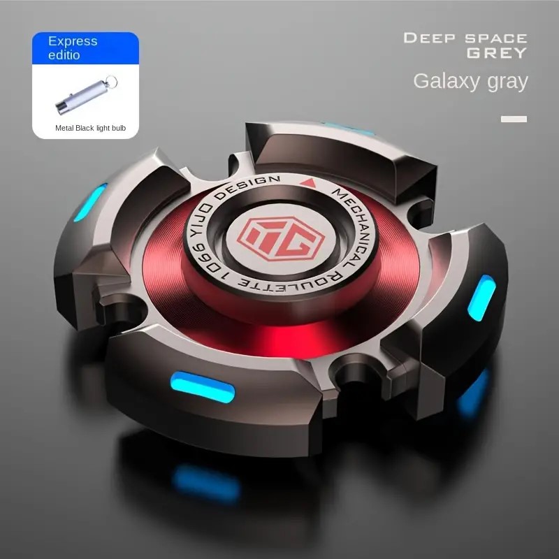 Fidget Spinners for Adults and Kids, Stress Anxiety ADHD Relief Fidget Toy, Metal EDC Hand Spinner Toys with Luminous Light