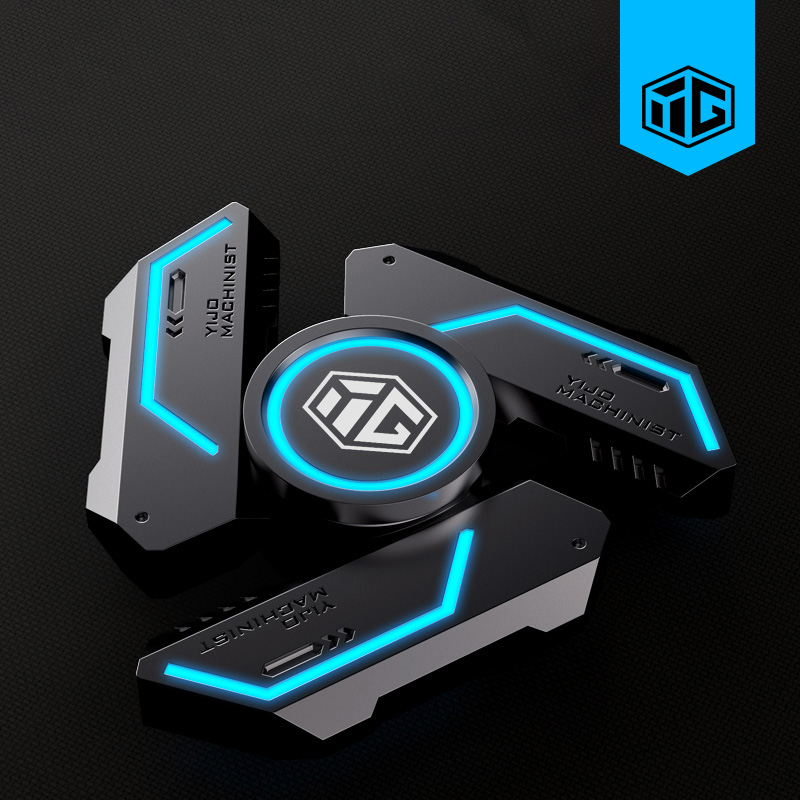 Fidget Spinner Alloy Luminous Light EDC Hand Gyroscope Stress Toys R188 Silent Bearing for Adults Male Kids Toys Birthday Gift