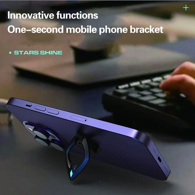 Star Shine Mobile Phone Holder Luminous Fidget Spinner EDC Adult Metal Fidget Toys Autism ADHD Hand Spinner Stress Relief Toys