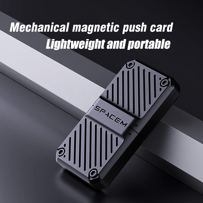 Machinery Magnetic Slider Push Fidget Toy Decompression Metal EDC Haptic Coin Fidget Spinner For Adults Stress Relief Gifts