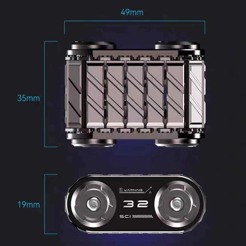 Cool Tank Fidget Roller  Autism ADHD Metal EDC  Fidget Toys Office Desk Toys Anxiety Stress Relief Toys Adult Gift