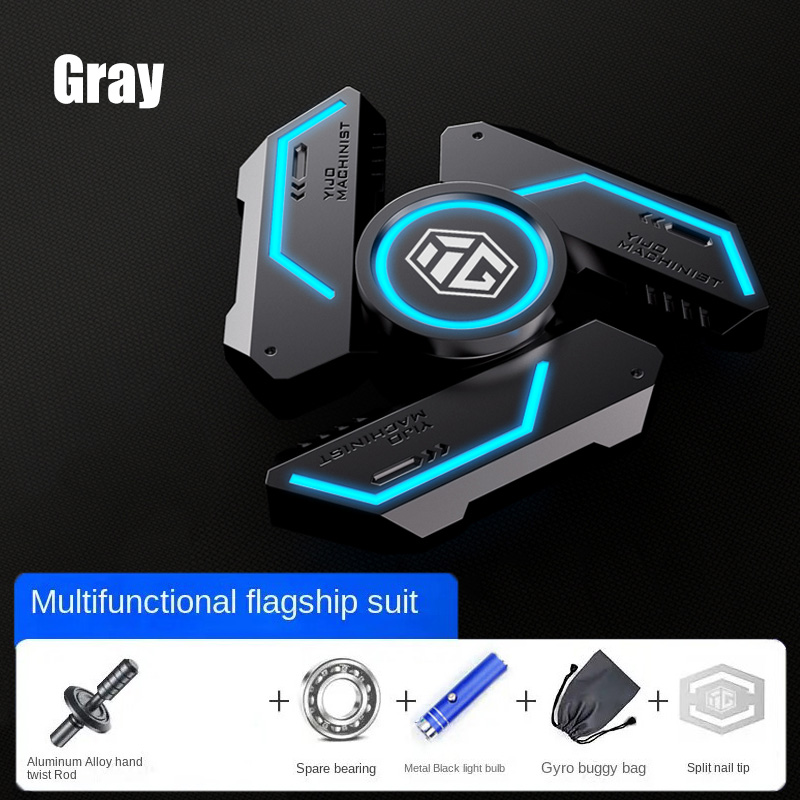 Fidget Spinner Alloy Luminous Light EDC Hand Gyroscope Stress Toys R188 Silent Bearing for Adults Male Kids Toys Birthday Gift