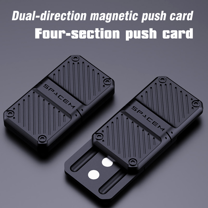 Machinery Magnetic Slider Push Fidget Toy Decompression Metal EDC Haptic Coin Fidget Spinner For Adults Stress Relief Gifts