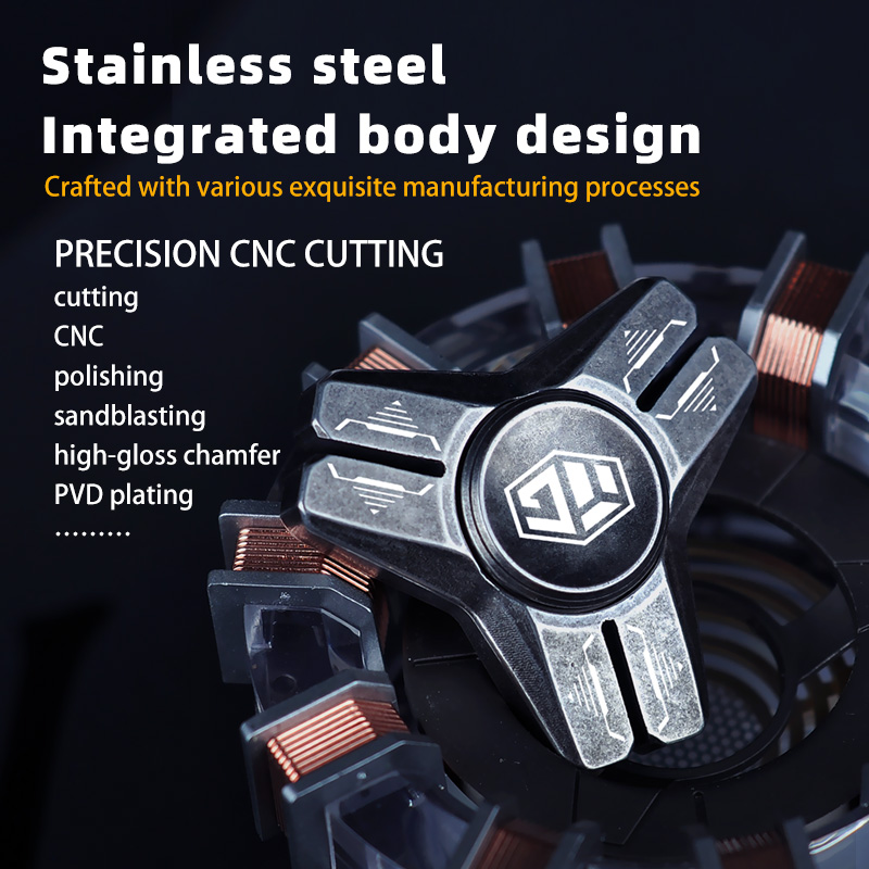 Stainless Steel Metal Hand Spinner Anti-anxiety EDC Fidget Toy for Adult Children Creative Metal Triangle Stress Relief Gifts